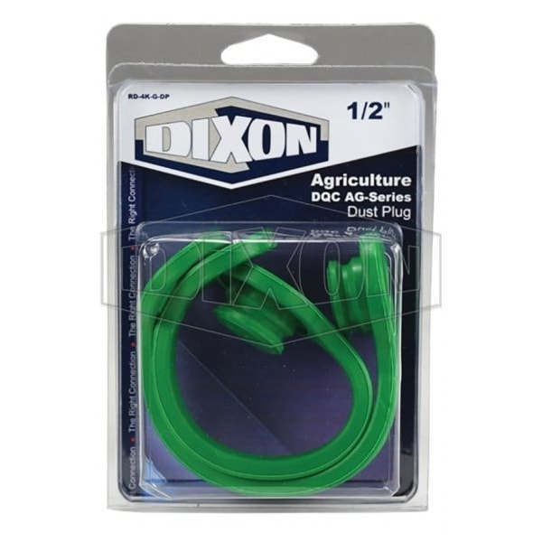 Dixon 1/2 ISO-A DUST PLUG X2 GREEN RETAIL RD-4K-G-DP - main